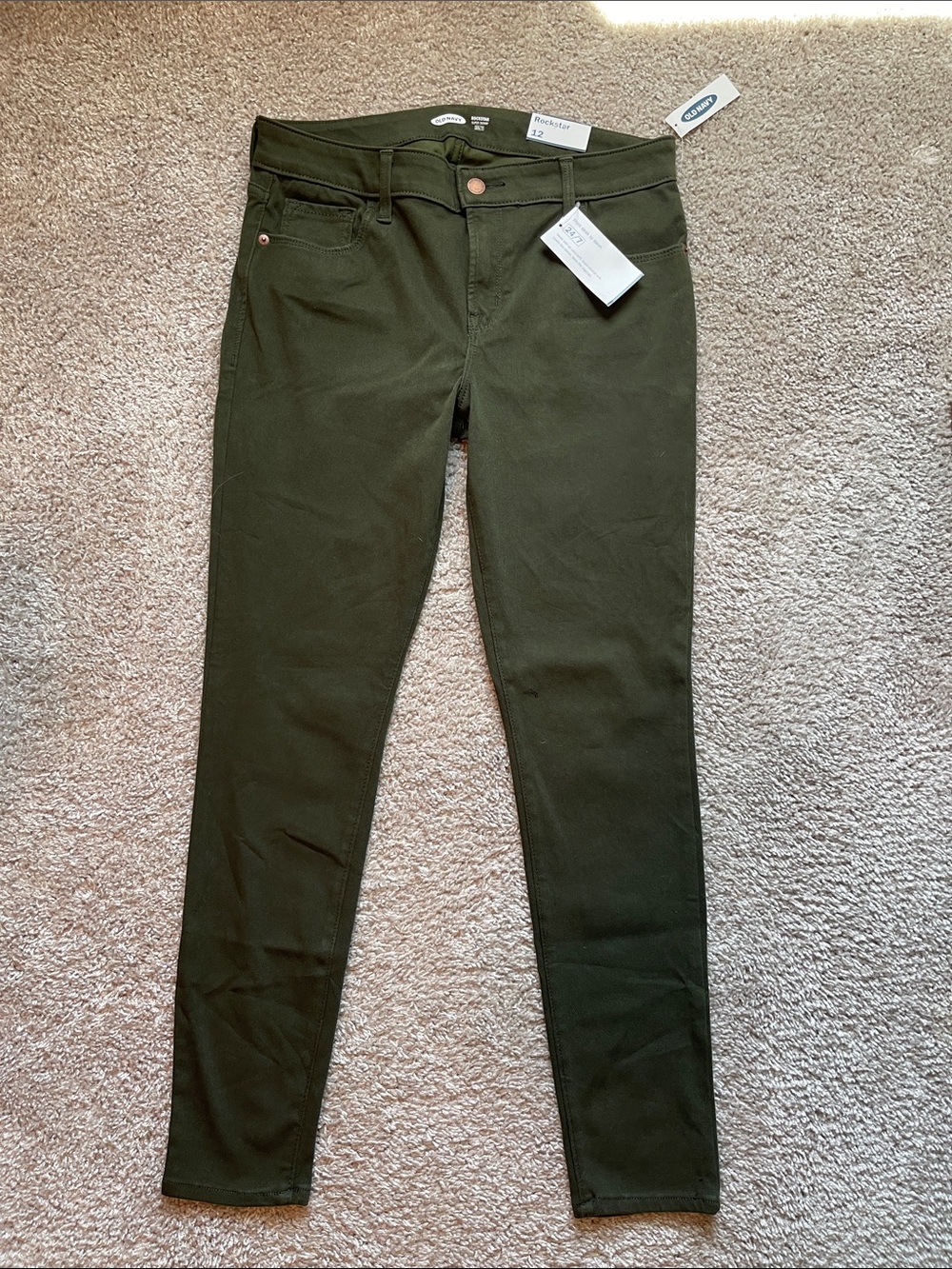 Old Navy| Rockstar Super Skinny Jeans in Olive Green